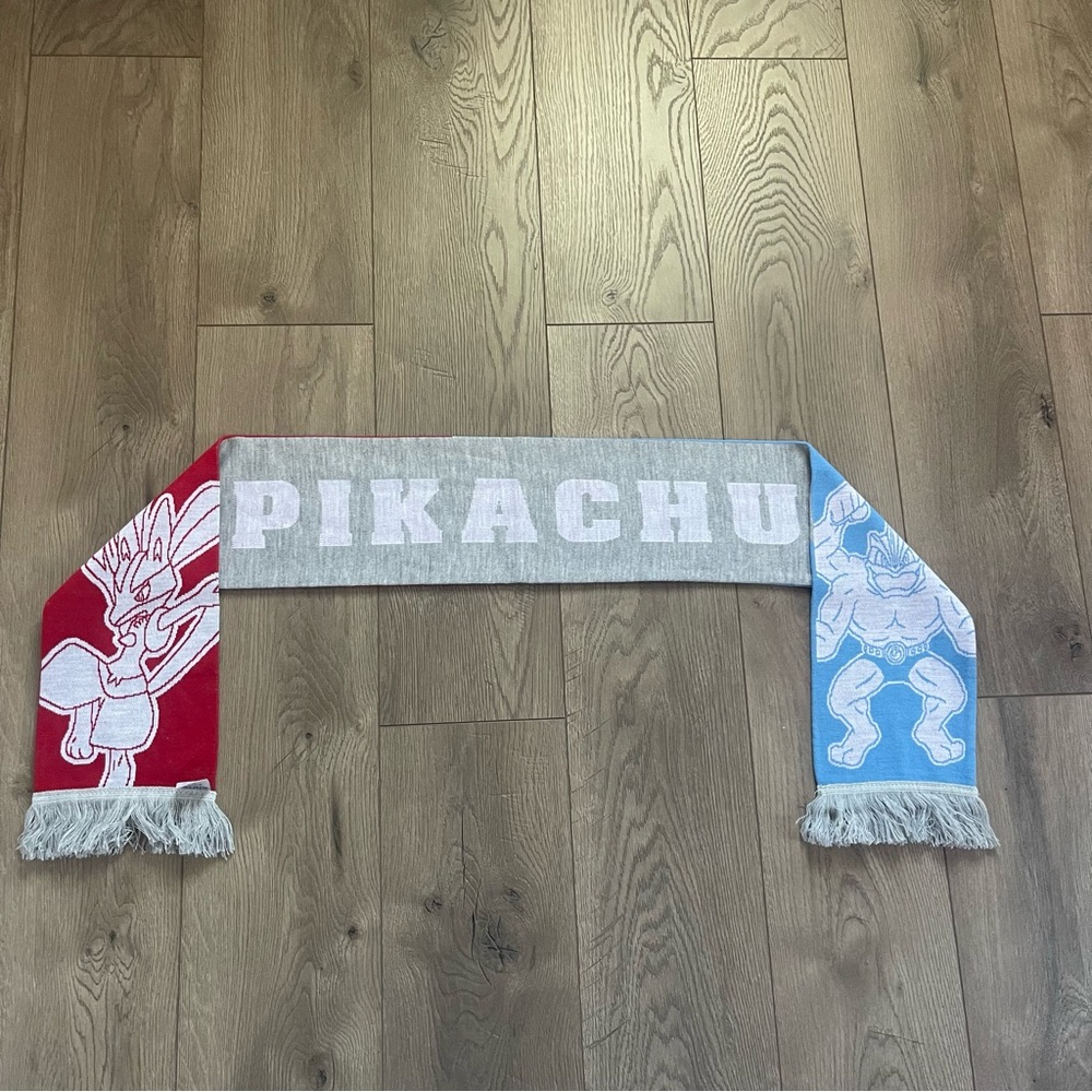 Pokémon Sports Pikachu Machamp Lucario Knit Soccer Scarf - Picture 3 of 12